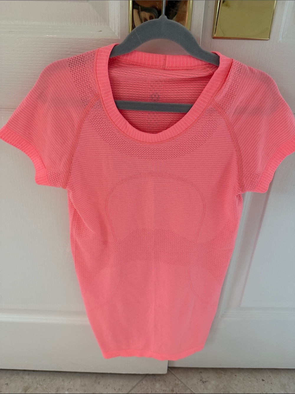 lululemon athletica Coral Pink Seamless Short-Sleeve Tee